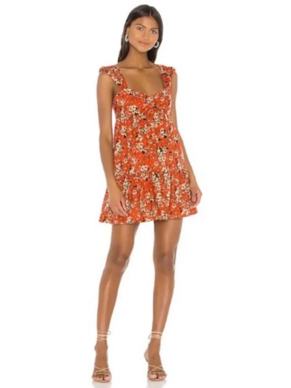 Free People Red Floral Dress